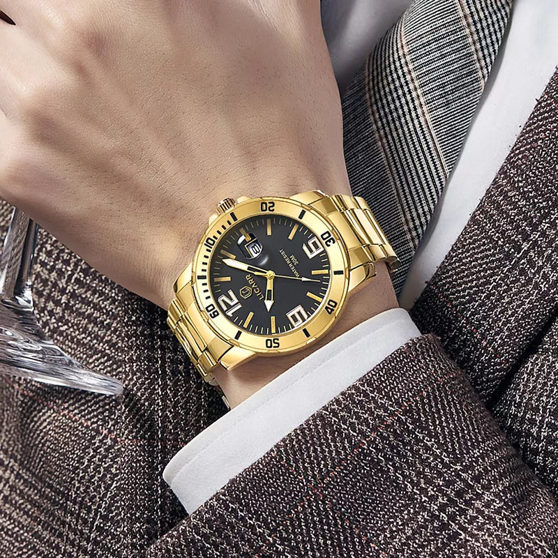 LICARR Relógios Masculinos Da Marca Relógio Casual De Quartzo À Prova D'água 9524