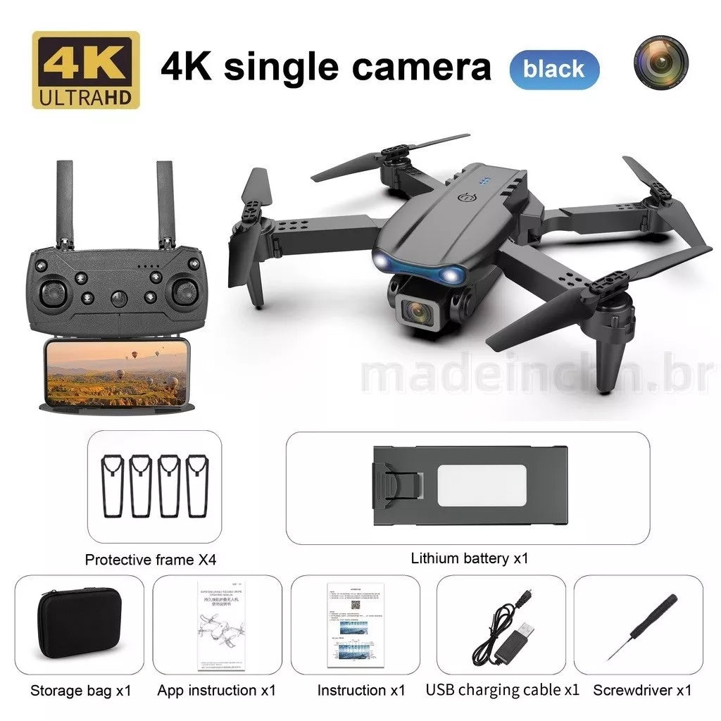 Drone De Câmera De 4K Profissional De Alta Definição Com Dupla