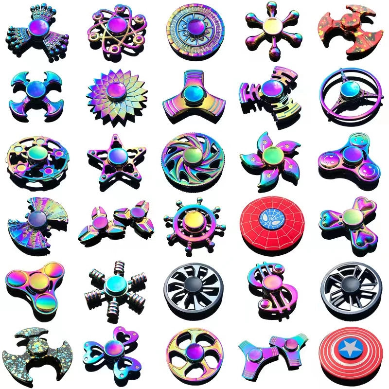 Novo Colorful Fit Spinner Zinc Alloy Decompression Toy Finger Metal Spinner Relieving Stress Effect