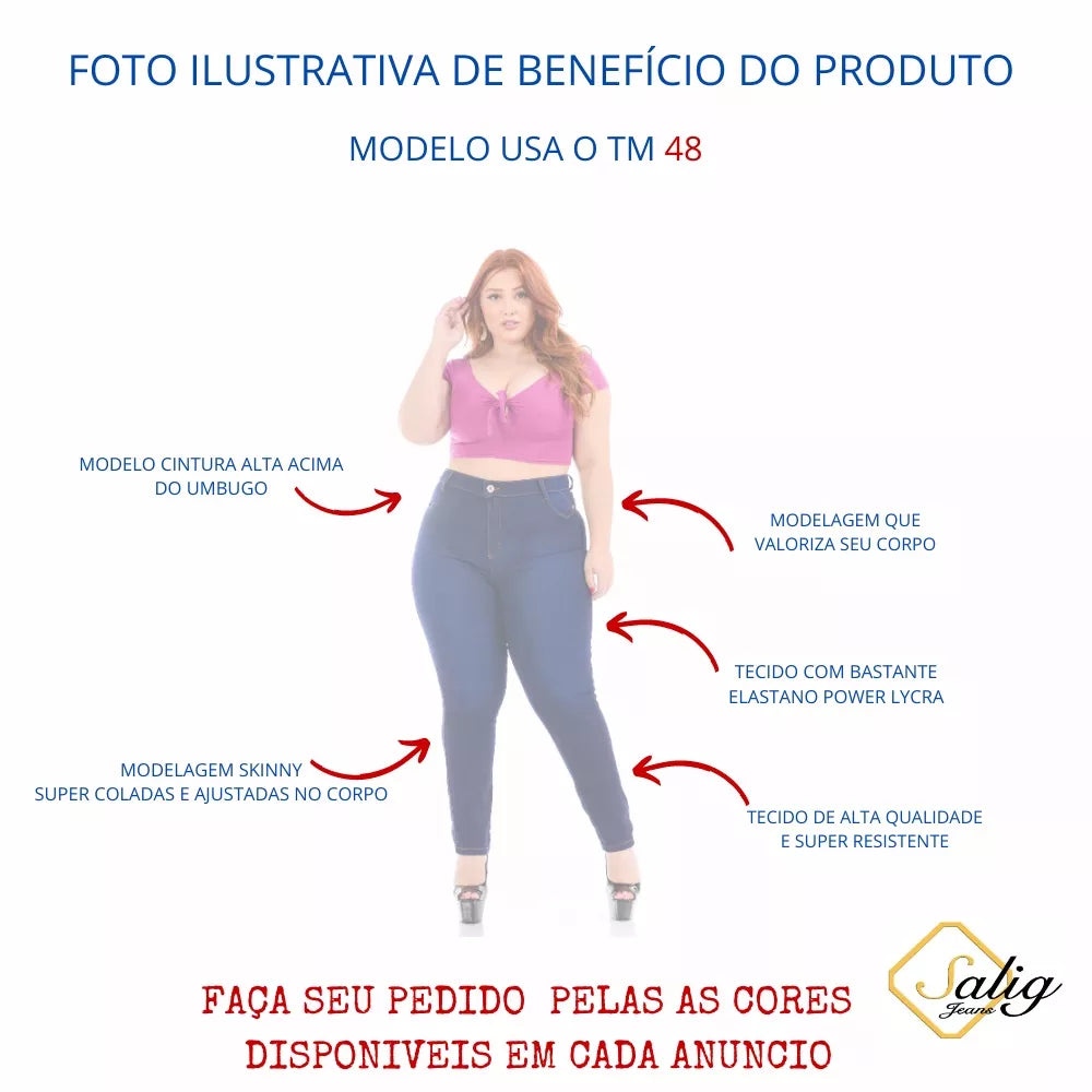 calças jeans femininas plus size cintura alta levanta bum bum