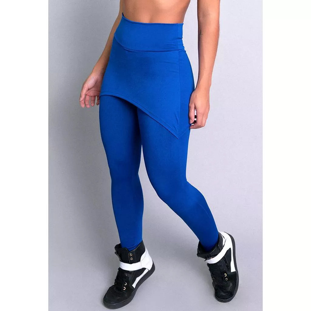 Calça Legging Suplex Saia Tapa Bumbum Estampada Cintura Alta Fitness