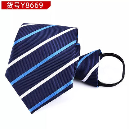 8CM Men's Zipper Tie Gravata Administrative Business Dress Groom Wedding Tie Gravatas Vestido de noite Festa Reunião Tie