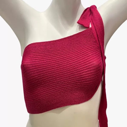 Blusa Top Cropped Faixa De Treino Sexy Tricô Multiformes Tomara Que Caia Verão 2023 Best