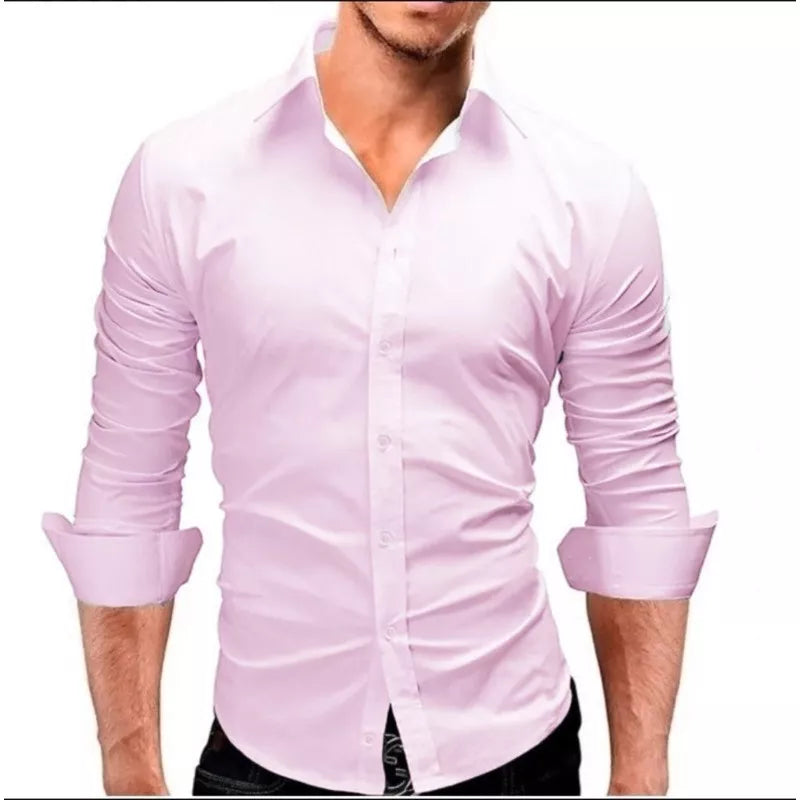 Camisa Masculina Slim Fit Luxo