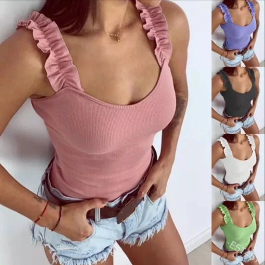 Blusinha Alcinha Franzida Canelada