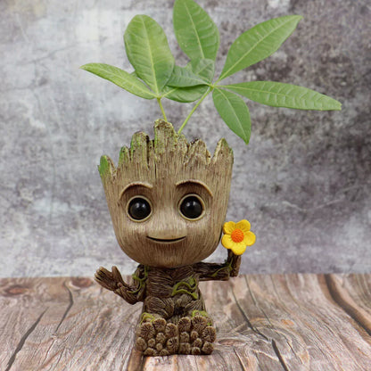 Baby Groot Vaso De Flores Plantador Suculenta Ninho Guardians Of The Galaxy Figura Brinquedo