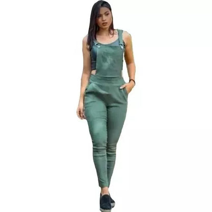 Macacão Suspensorio Jardineira Feminina Longo Skinny Roupas Promoção