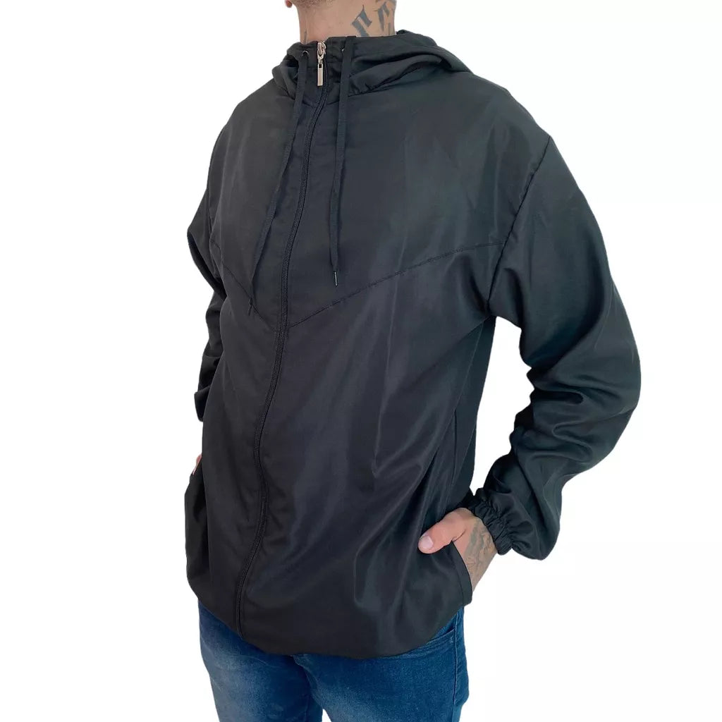 Corta-vento Masculina Lisa