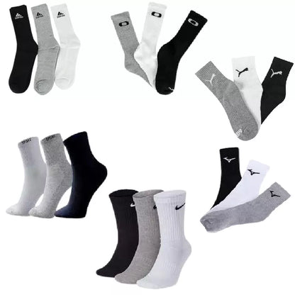 Kit 3 Pares Meias Esportivas Cano Médio Multimarcas