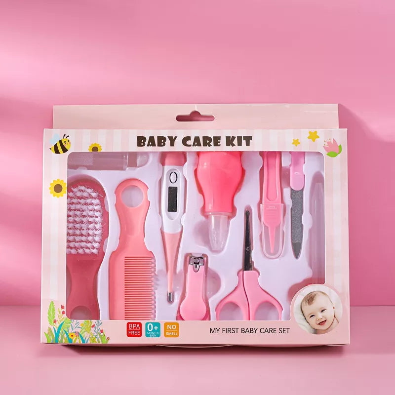 6/10 Pcs/Conjunto Recém Nascido Kit De Cuidados Com A Saúde Do Bebê Acessórios Cortador De Unha Escova De Tesoura