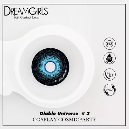 DreamGirls blackhole Cosplay Lente De Contato Colorida Para Olhos/Uso De Festa