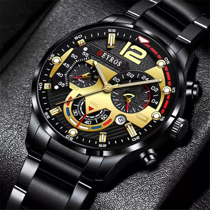 DEYROS 1531 Relógio Masculino Quartz À Prova D 'Água
