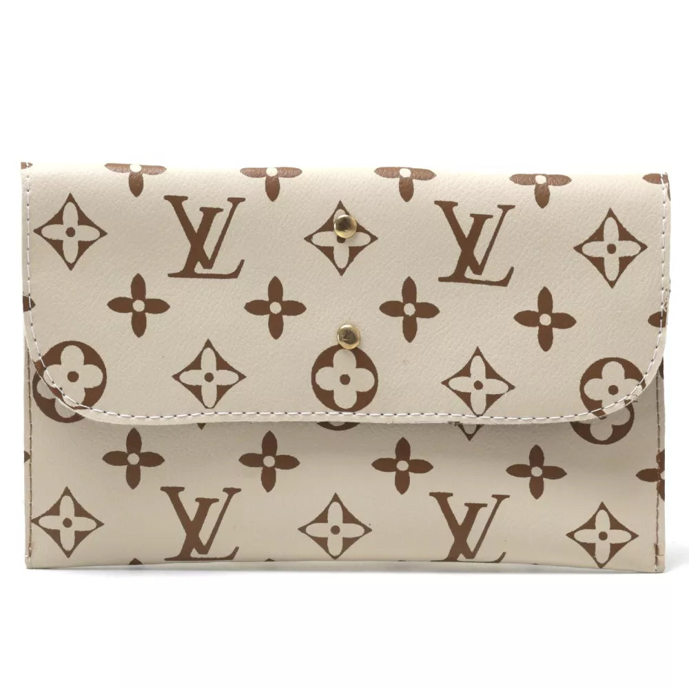 Kit Bolsa Feminina Transversal Pequena Necessarie Com Carteira Lv