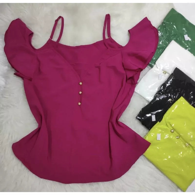 Blusinha Social Feminina (regata Alcinha com Manga)- 07