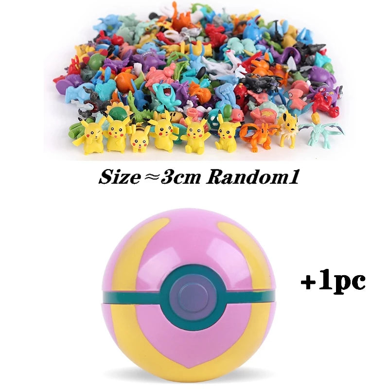 7 cm multicolorido pokémon bola pokémon de alta qualidade brinquedo figura 2-3 cm para crianças presente de aniversário