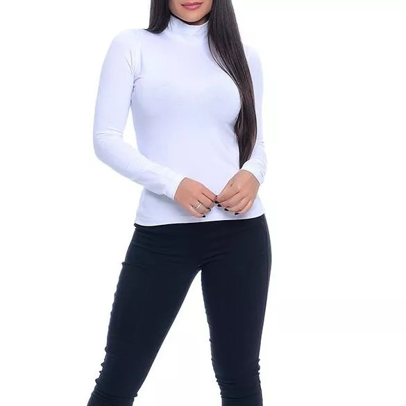 Blusa Feminina Cacharrel Gola Alta Manga Longa Inverno.