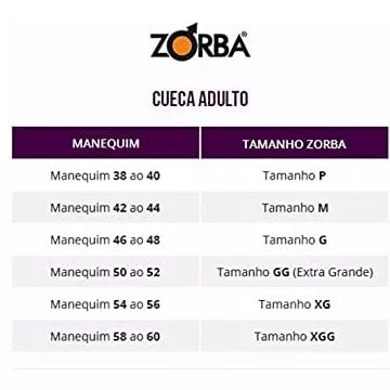 Kit 6 Cueca Boxer Zorba 781 Original Algodão Masculina