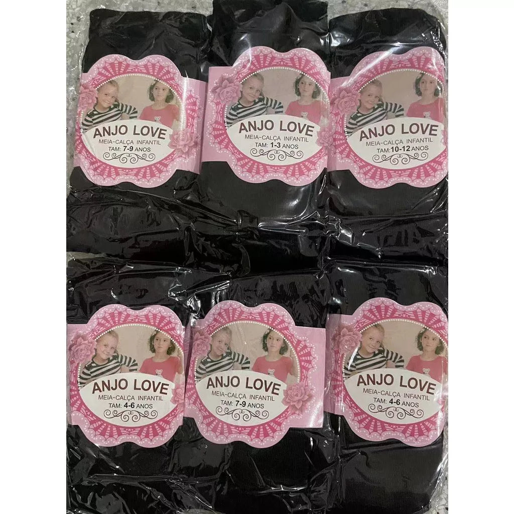 Meia Calça Infantil Cores Preto e Branco e colorido 1-12 ano