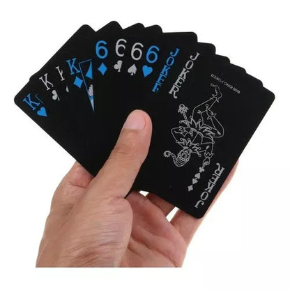 Baralho Black A Prova D'agua - Baralho Preto - Poker Mágica