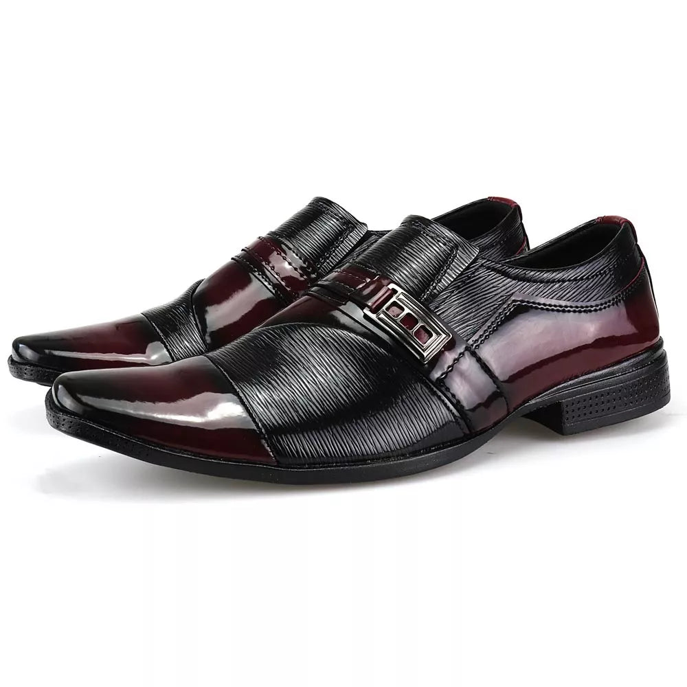Sapato Masculino Social Touroboots Conforto Estampado Envernizado Calce Fácil