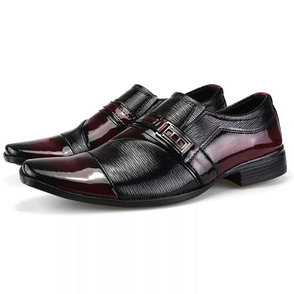Sapato Masculino Social Touroboots Conforto Estampado Envernizado Calce Fácil