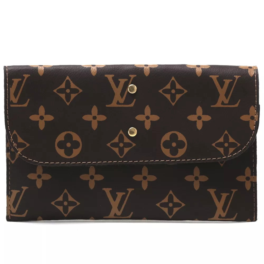 Kit Bolsa Feminina Transversal Pequena Necessarie Com Carteira Lv