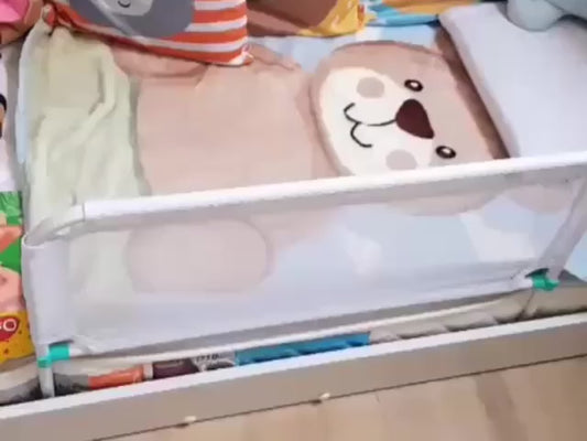 Grade De Cama Com Tela De Segurança Para Bebês E Idosos