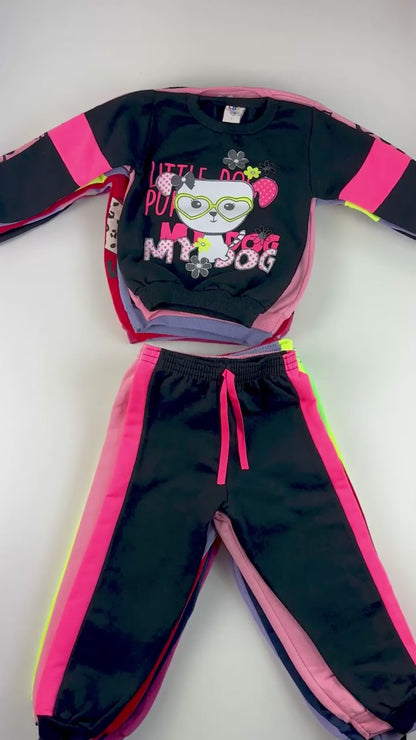 Kit Sortido 6 Peças de Roupas Feminino Infantil Inverno – 3 blusas casacos + 3 calças de 1 ao 10 – Kit 3 Conjuntos Moletom Infantil Menina Inverno com Calça e Casaco