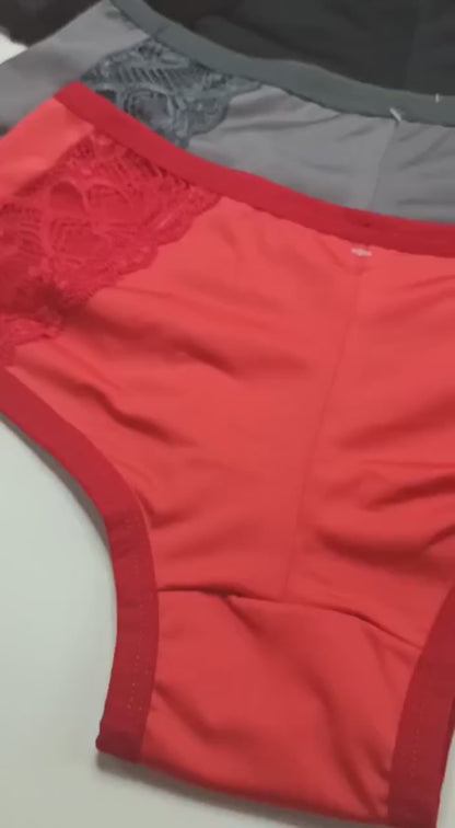 Kit 5 Calcinha Boxer - Calcinhas Box - Short Microfibra Detalhes em Renda Até o 46