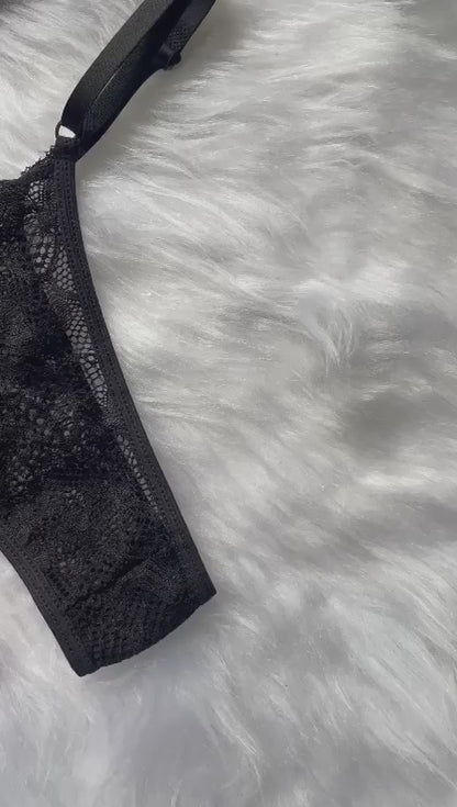 Conjunto Lingerie Sexy Gringa Sutiã Meia Taça Com Aro e Calcinha Regulável