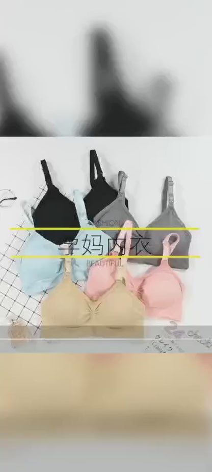 Sutiã De Amamentação Anti-Flacidez Para Mulheres Grávidas, Sem Aro De Aço Com Botão Frontal / Sutiã Para Amamentação / Anti-Parto Plus Size
