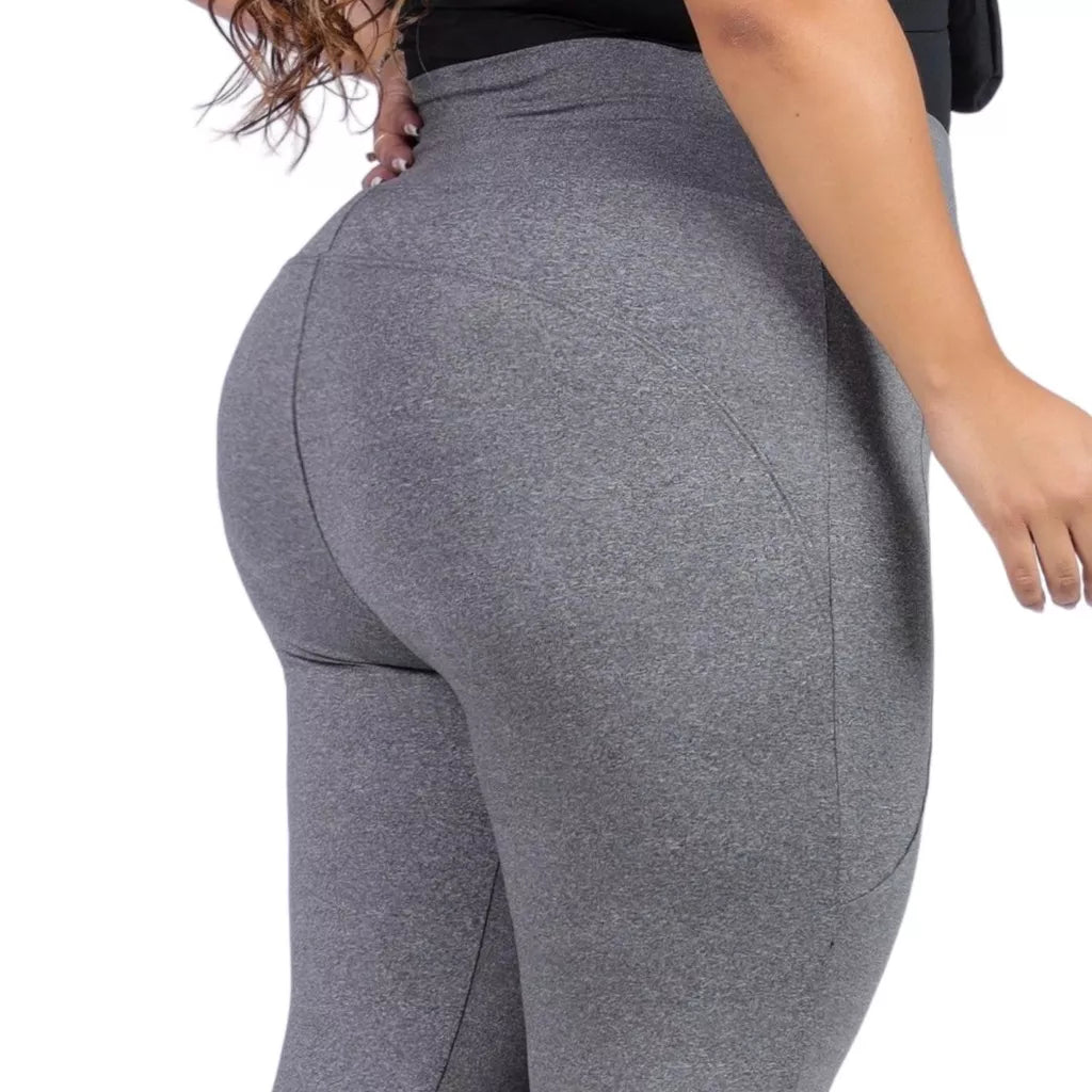 Calça Legging Plus Size Grossa Levanta Bumbum Cintura Alta Fitnes Academia G ao G4