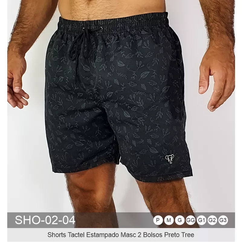 Bermuda Tactel Estampada Shorts Praia Verão