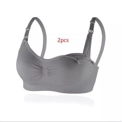 Sutiã De Amamentação Anti-Flacidez Para Mulheres Grávidas, Sem Aro De Aço Com Botão Frontal / Sutiã Para Amamentação / Anti-Parto Plus Size