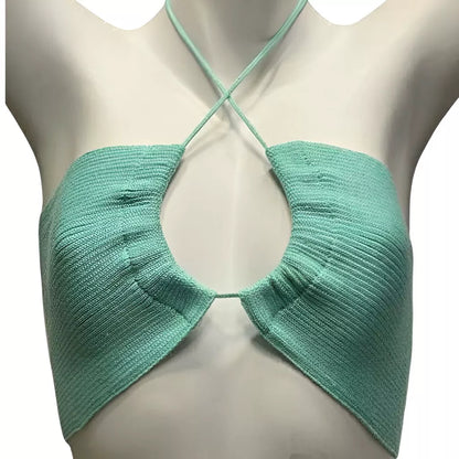 Blusa Top Cropped Faixa De Treino Sexy Tricô Multiformes Tomara Que Caia Verão 2023 Best