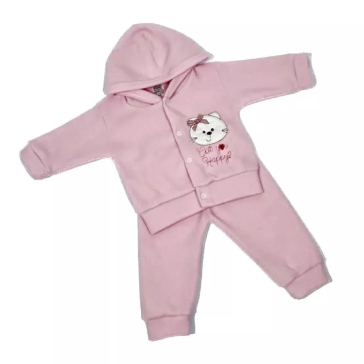 CONJUNTO SOFT CAPUZ BORDADO para Bebês! Várias cores!