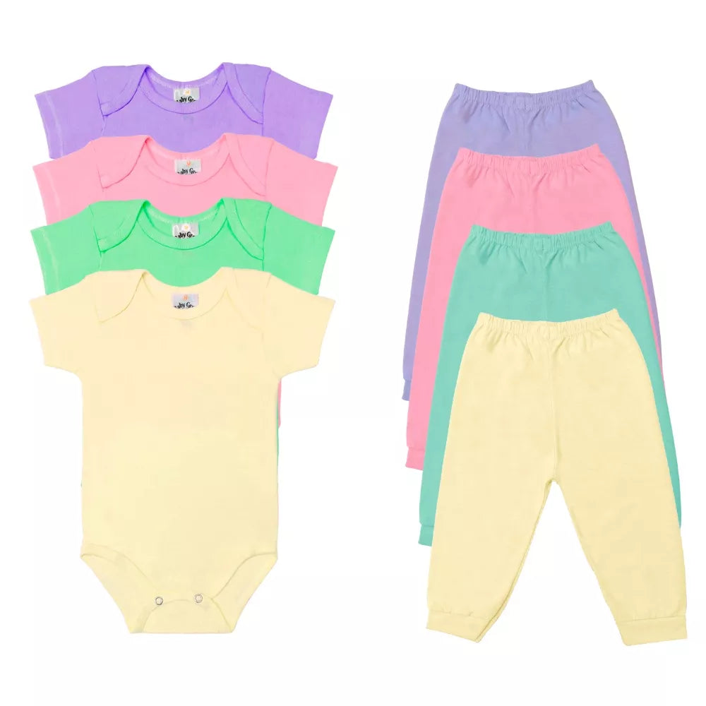 kit 4 peças - Mijão Calça e Body Malha P/M/G  - ( Liso e Estampado)