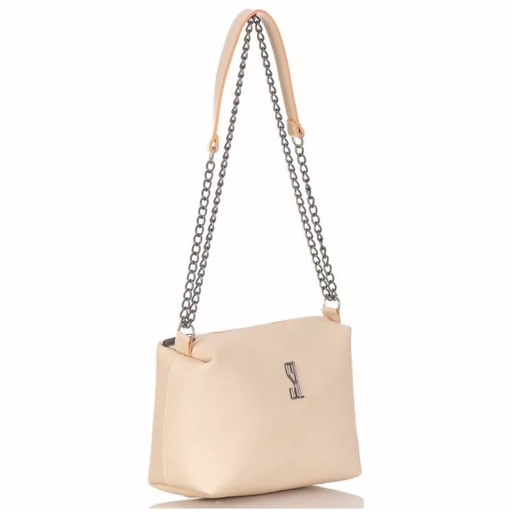 Bolsa Feminina Transversal Lateral com Corrente Tira-colo