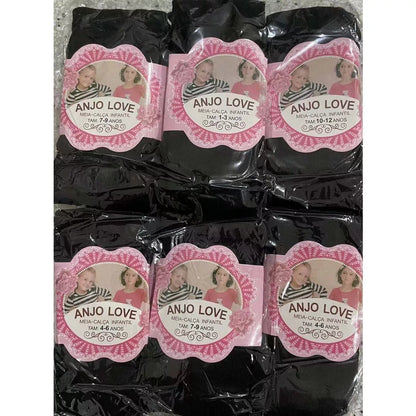 Meia Calça Infantil Cores Preto e Branco e colorido 1-12 ano