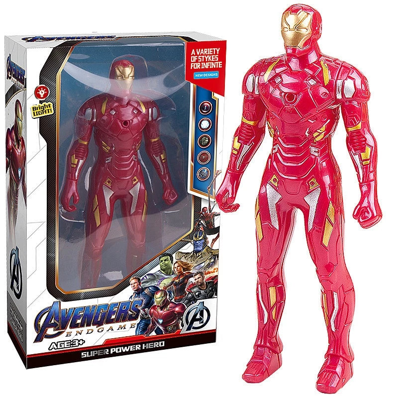 Vingadores Bonecas Luminosas Action figure Homem De Ferro/boneco homem aranha /Capitão América/Hulk/Thanos Marvel/Com Caixa