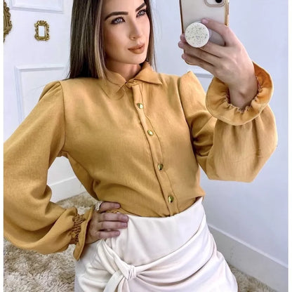 Camisa Feminina Social Botão Estico Blogueira Tendências Super Moda Envio ! !