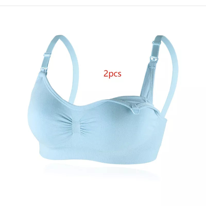 Sutiã De Amamentação Anti-Flacidez Para Mulheres Grávidas, Sem Aro De Aço Com Botão Frontal / Sutiã Para Amamentação / Anti-Parto Plus Size