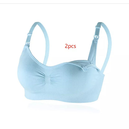 Sutiã De Amamentação Anti-Flacidez Para Mulheres Grávidas, Sem Aro De Aço Com Botão Frontal / Sutiã Para Amamentação / Anti-Parto Plus Size