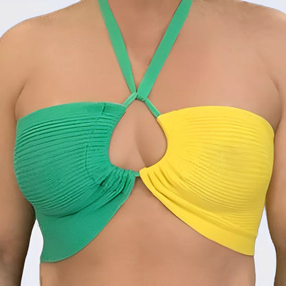 Blusa Top Cropped Faixa De Treino Sexy Tricô Multiformes Tomara Que Caia Verão 2023 Best