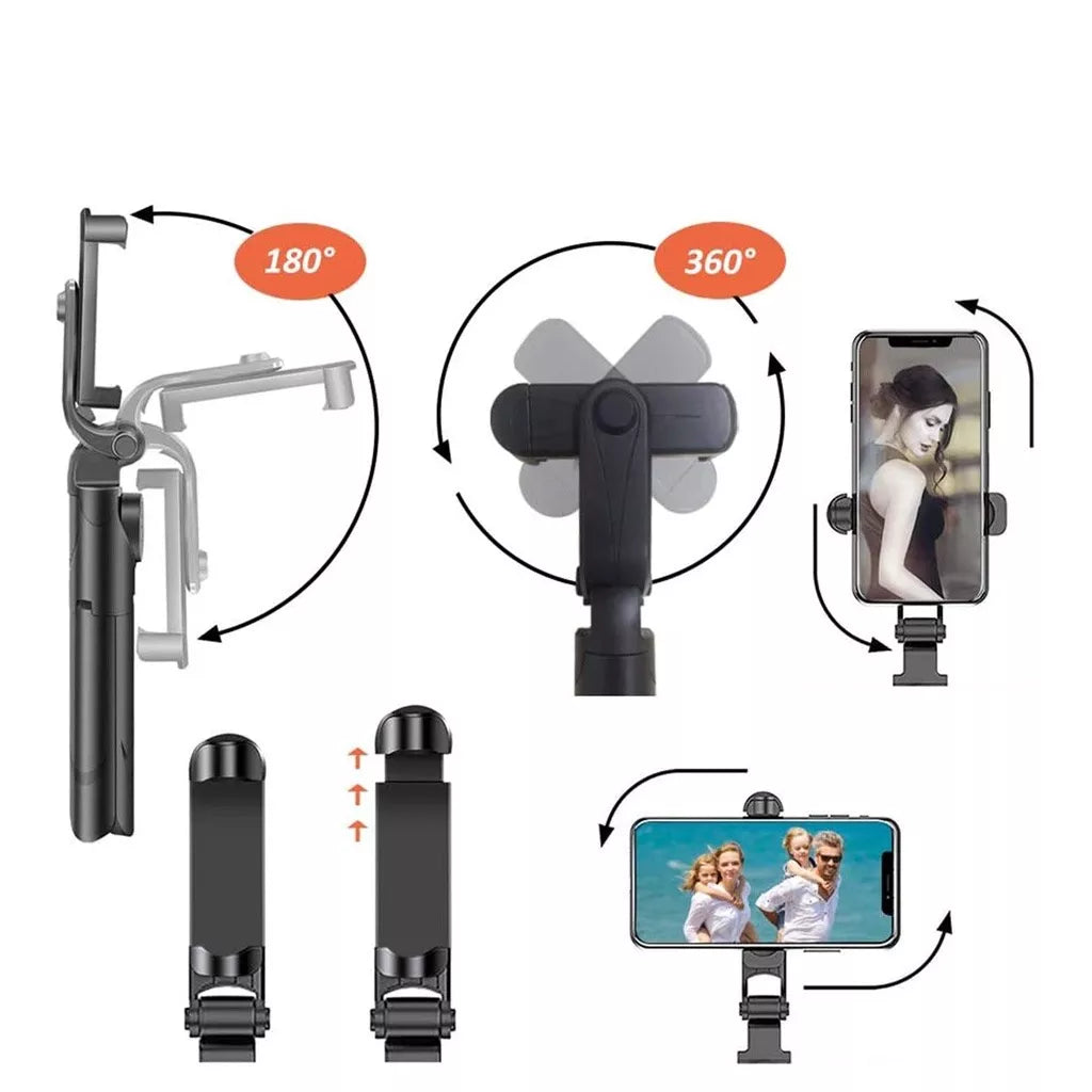 Bastão Pau de Selfie Bluetooth XT-02 Retrátil Suporte tripé para celular
