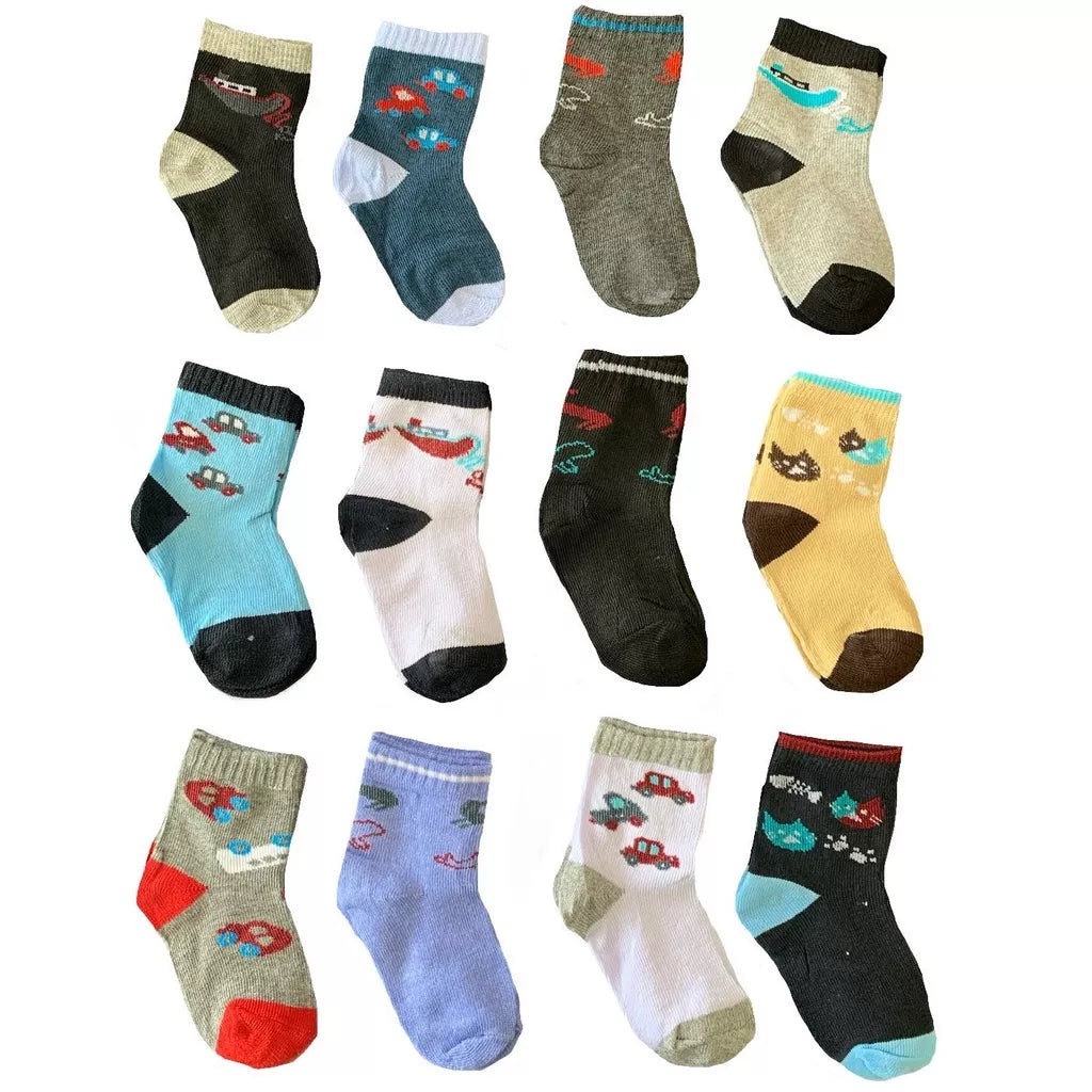 6 e 12 Pares de Meia Infantil Masculino