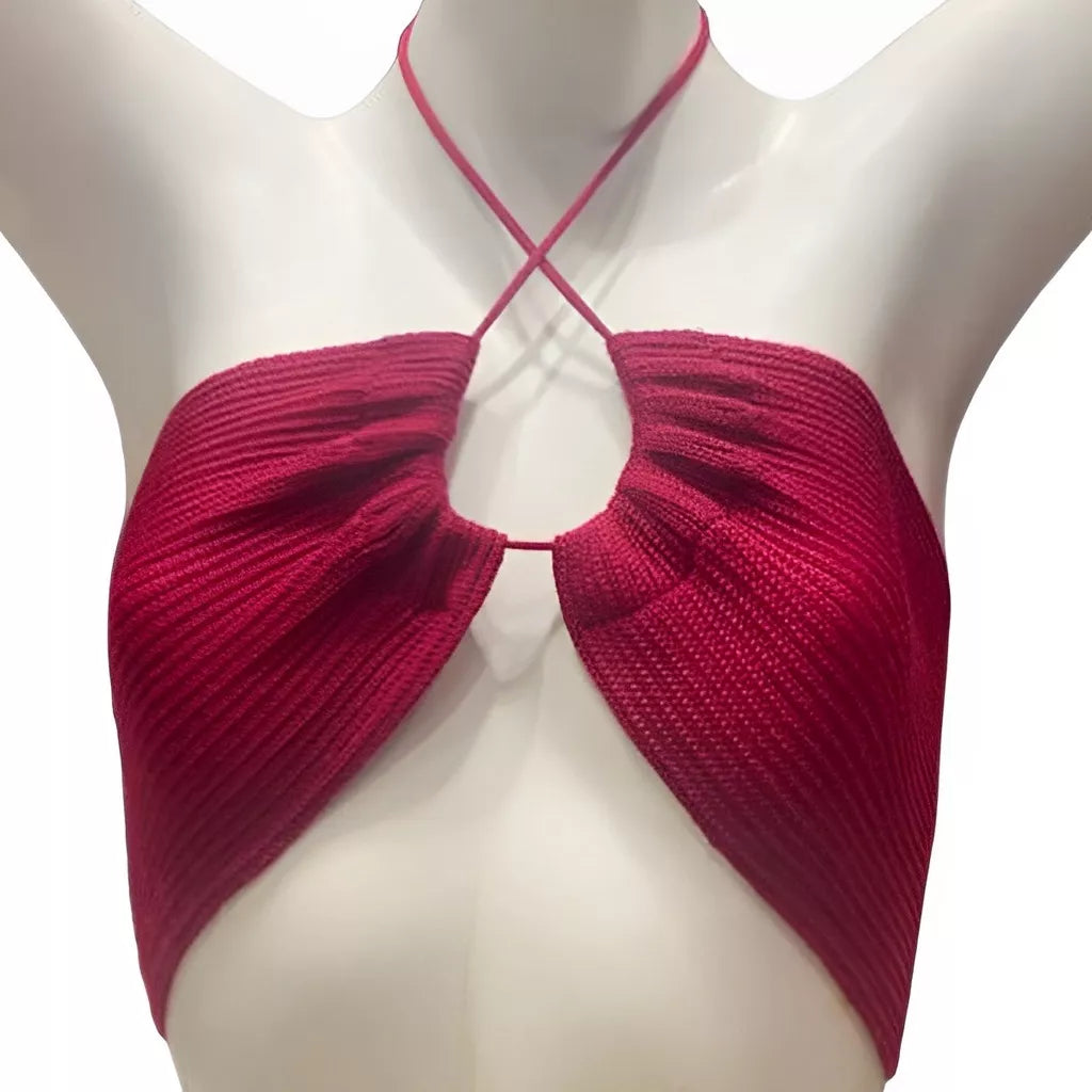 Blusa Top Cropped Faixa De Treino Sexy Tricô Multiformes Tomara Que Caia Verão 2023 Best