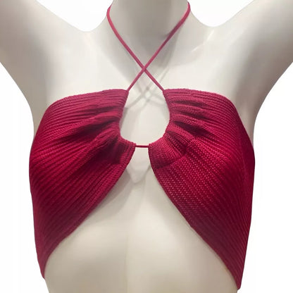 Blusa Top Cropped Faixa De Treino Sexy Tricô Multiformes Tomara Que Caia Verão 2023 Best