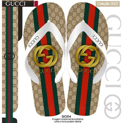 Chinelo De Dedo Lançamento Chinelo Estampado Luis Viton Gucci Versace