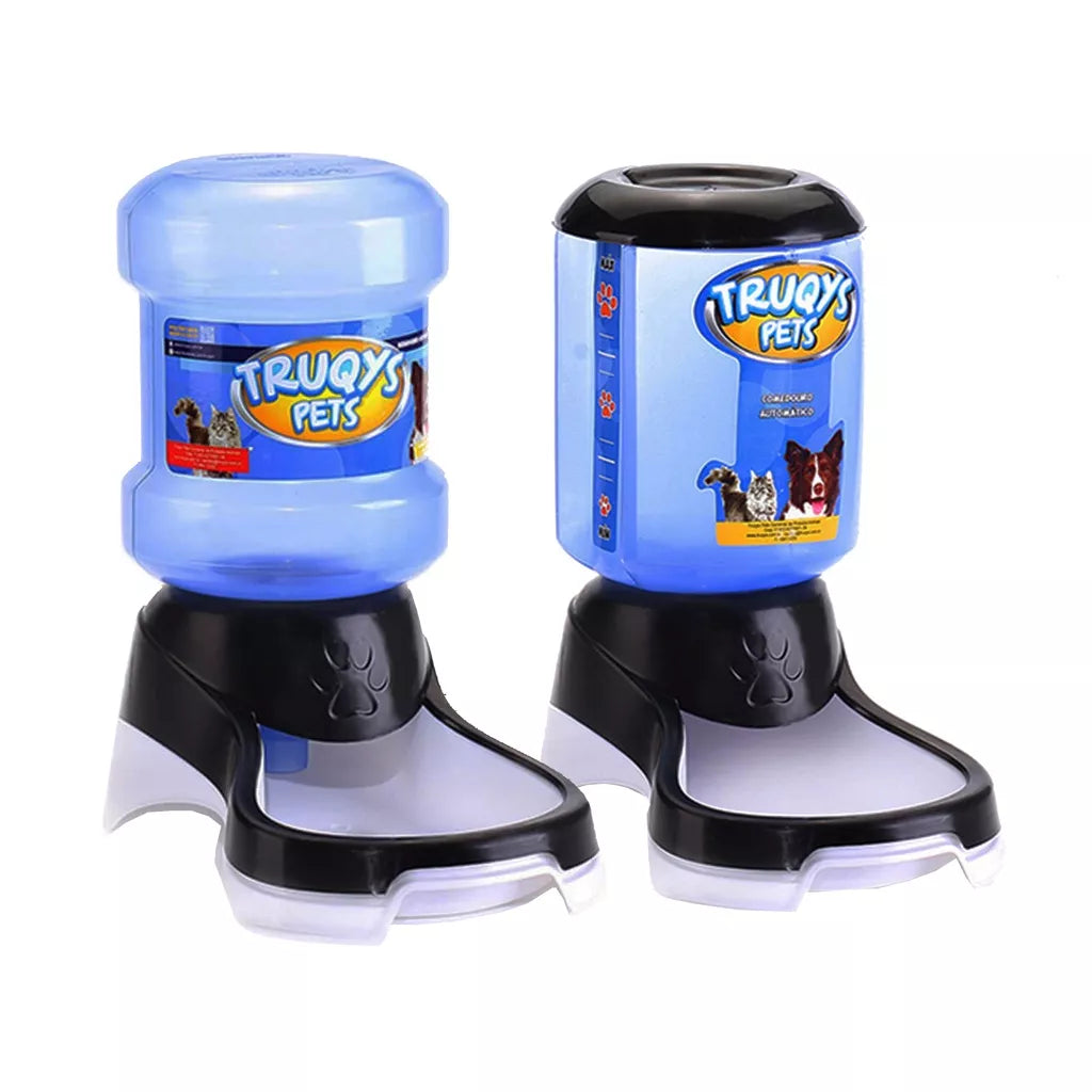 Comedouro e Bebedouro Automático Cães Água 2 Lt Ração 1 Kg